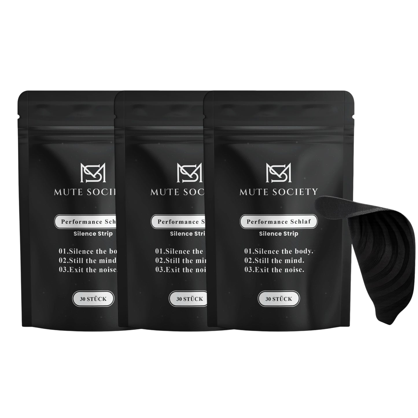 3er Pack Mute Society Performance Schlaf Mundpflaster (90 Stück)